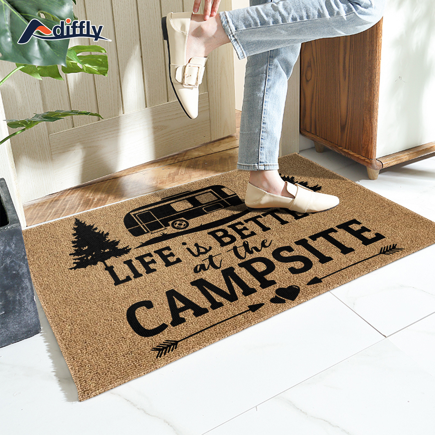 Check Your Energy Door Mat, Funny Gift, Rv Doormat, Non-slip Floor Carpet,  Indoor, Outdoor Decorative Rug - Temu