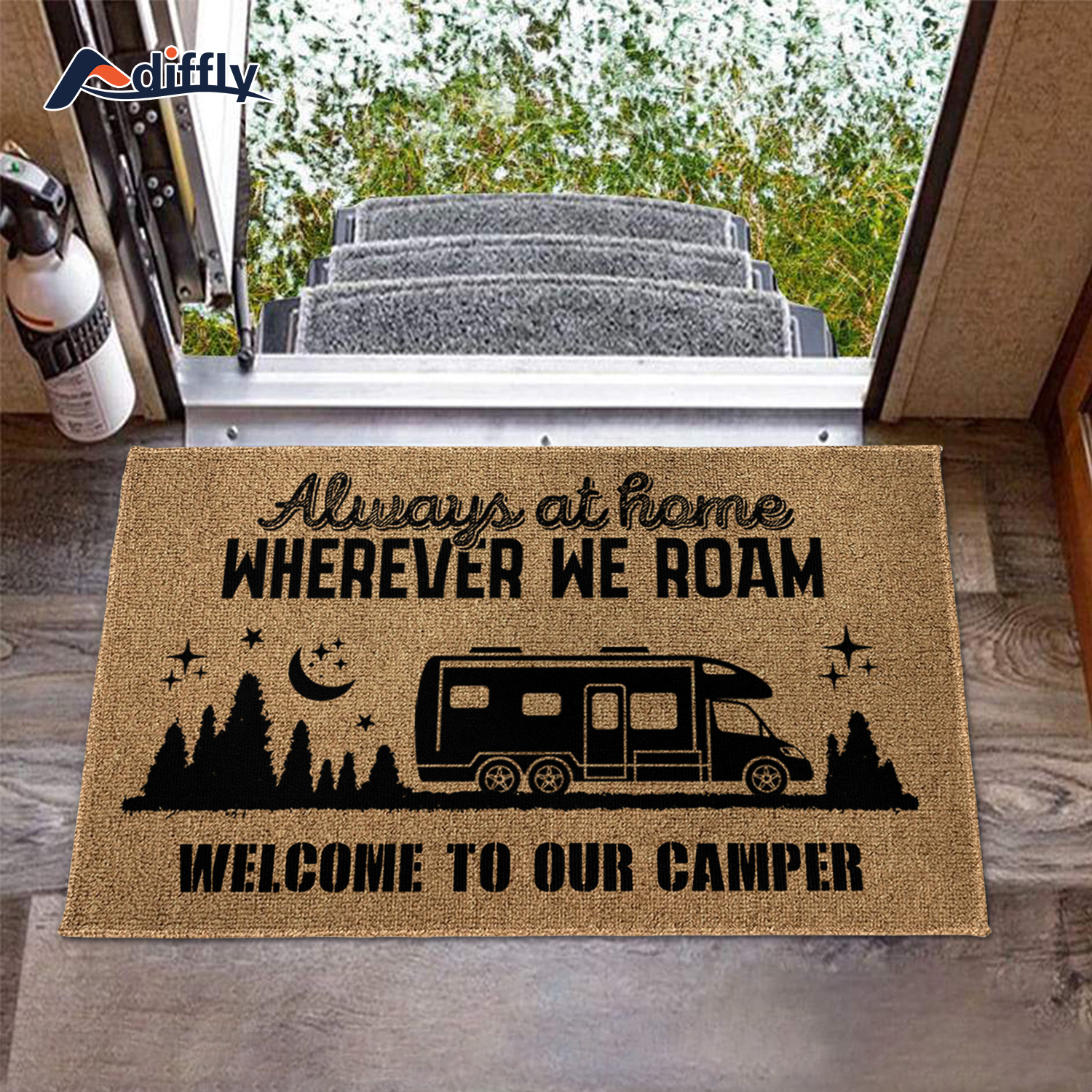 Camper Decor Camping Decor Camping Gift Camper Welcome Mat RV