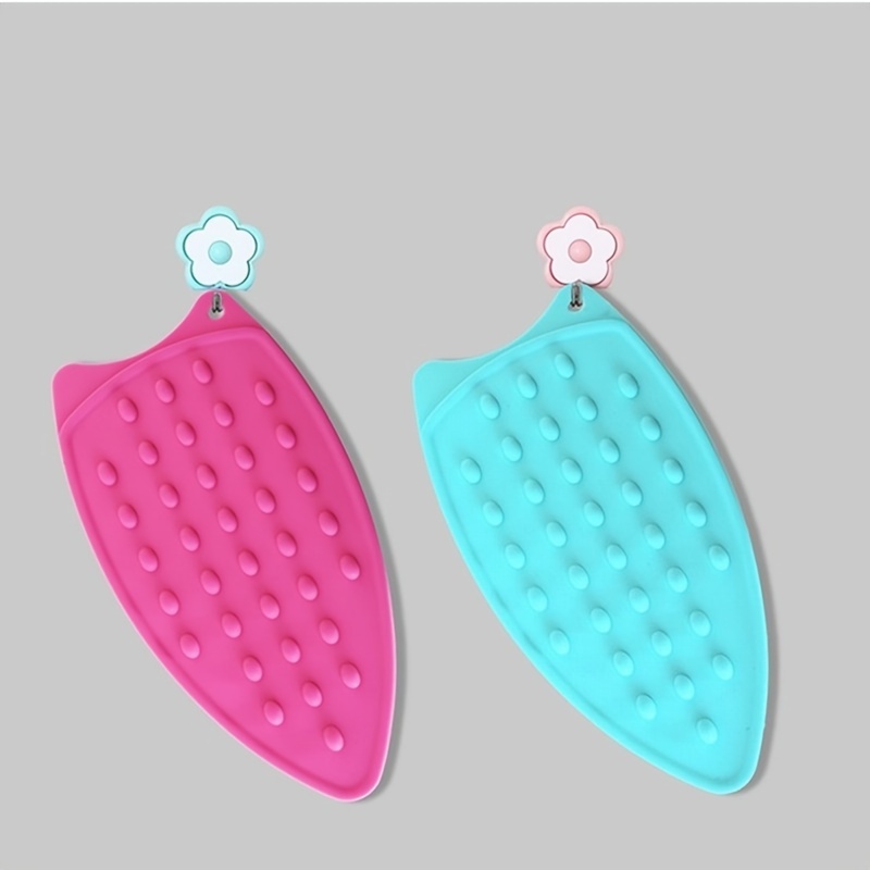 Bringsine Silicone Iron Rest Pad for Ironing Board Hot Resistant Mat(hot Pink)