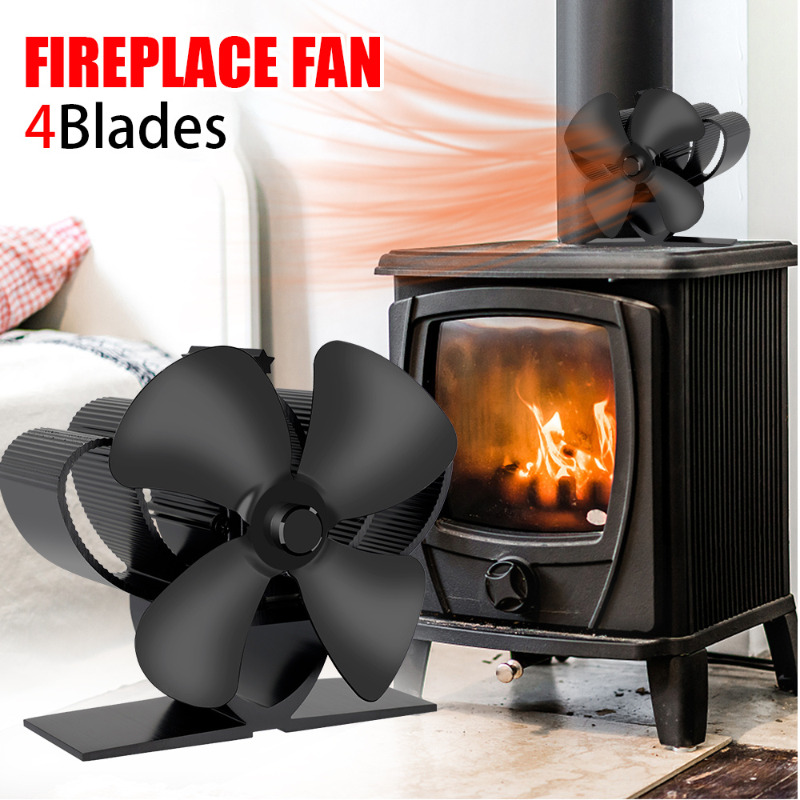 1pc, Fireplace Fan, Wood Stove Fan, Non Electric Fan For Wood,  Thermoelectric Fan Thanksgiving Halloween Christmas Gift Fall Winter  Essential Fireplac