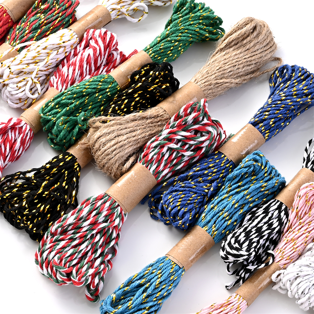 wholesale 2mm multi-color twisted cotton rope
