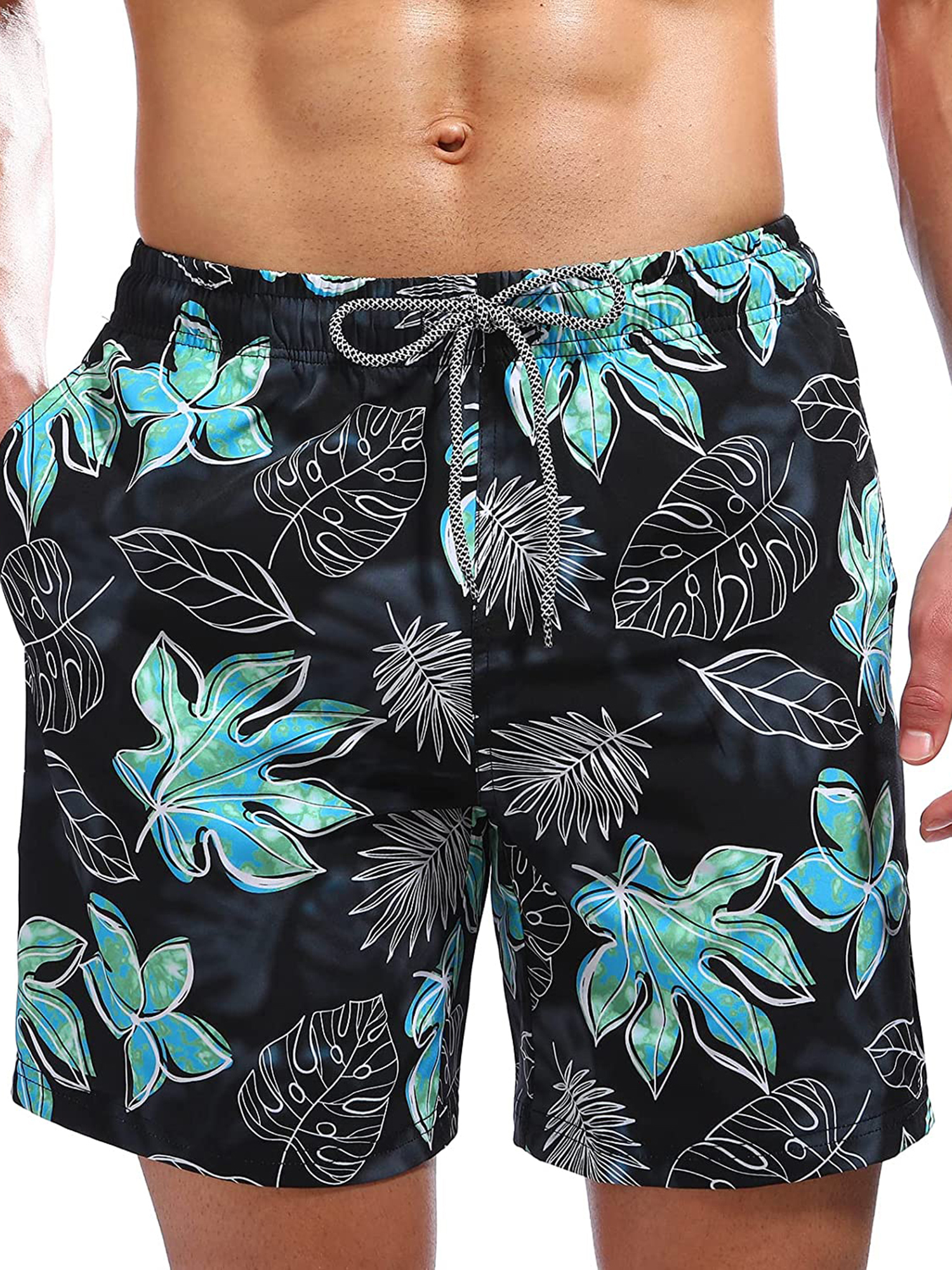 Pantalones cortos de playa con estampado floral para mujer, de secado  rápido, pantalones cortos de natación de verano, pantalones cortos ligeros  para