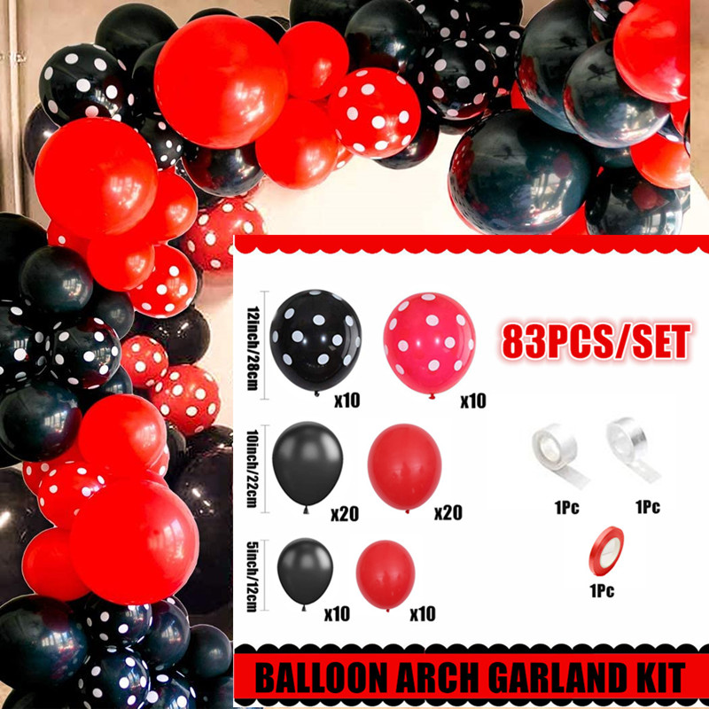 Ballons rouges et noirs (x20) : : Cuisine et Maison