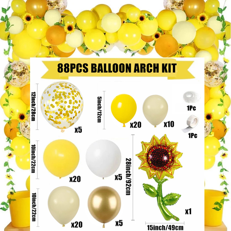 Happy Birthday Luxury Party Decorations, Sunflower Garlands