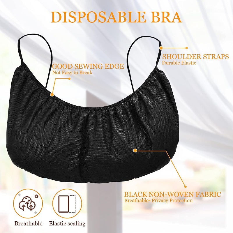 50 Pcs Disposable Nonwoven Bras for Women - Individually Pack for Spray Tanning