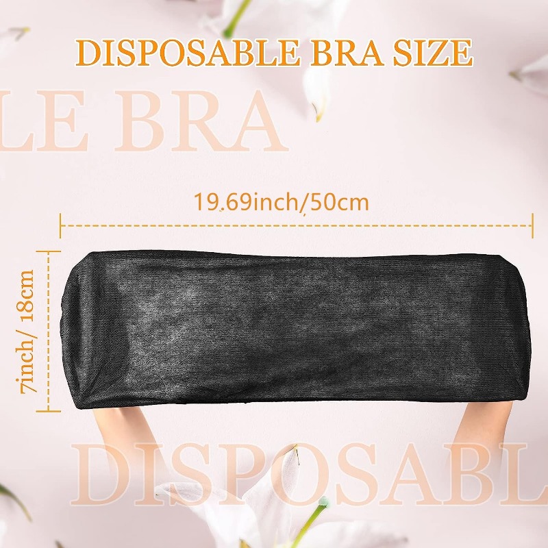 50 Pieces Disposable Nonwoven Bras Women's Disposable Spa Top Garment  Underwear Individually Pack Brassieres For Spray Tanning