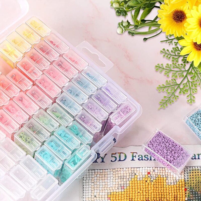 32 Grids 5D DIY Diamond Painting Tools Storage Box Embroidery Beads Case