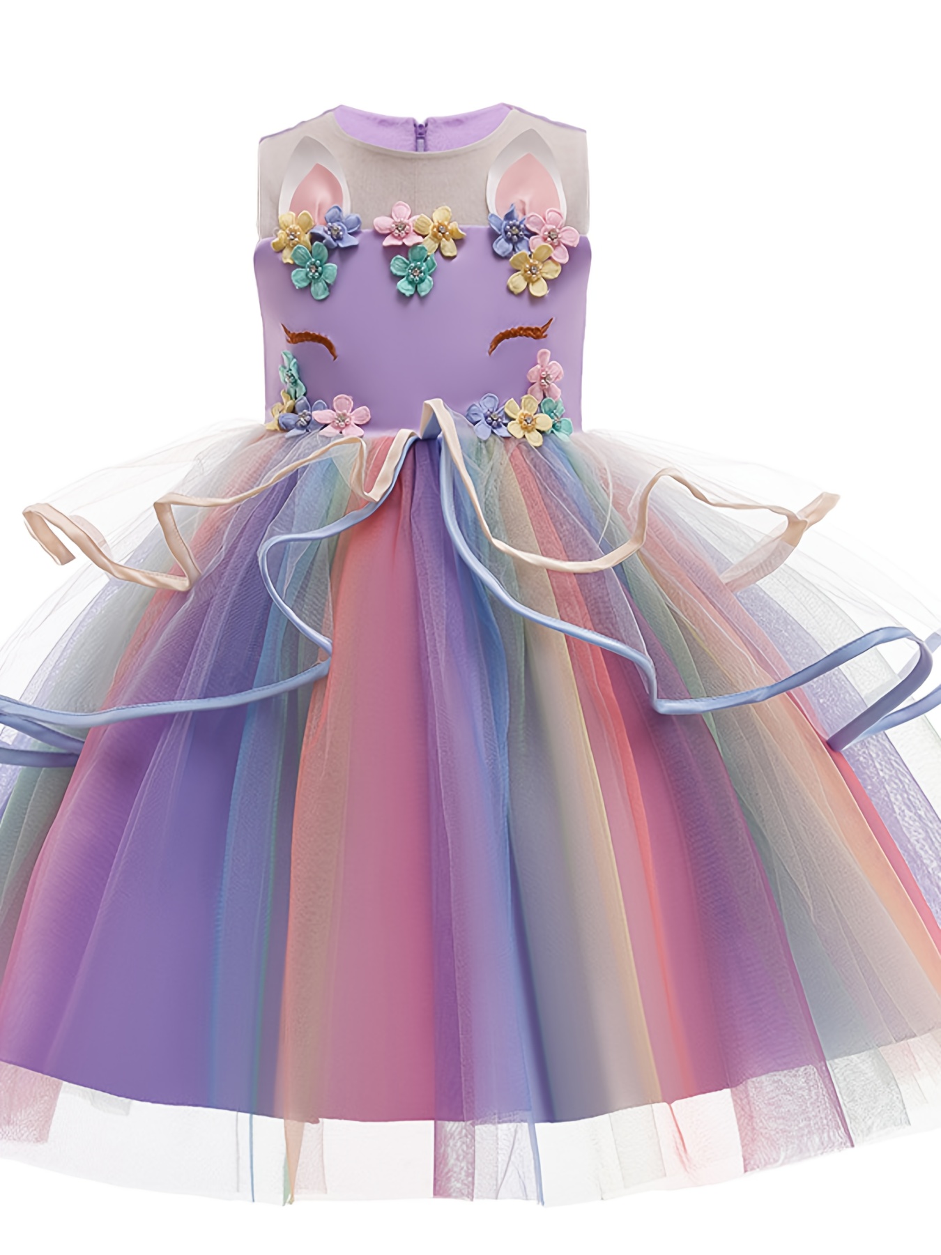 MYRISAM Costume di Carnevale Abito Tutu Unicorno Arcobaleno per Bambina  Principessa Vestito da Festa di Compleanno Natale Halloween Cosplay  Cerimonia Festa Abito con Cerchietto – Giochi e Prodotti per l'Età Evolutiva