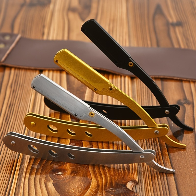 

Men's Shaving Barber Tools Hair Razor Folding Shaving Knife Stainless Steel Straight Razor Holder