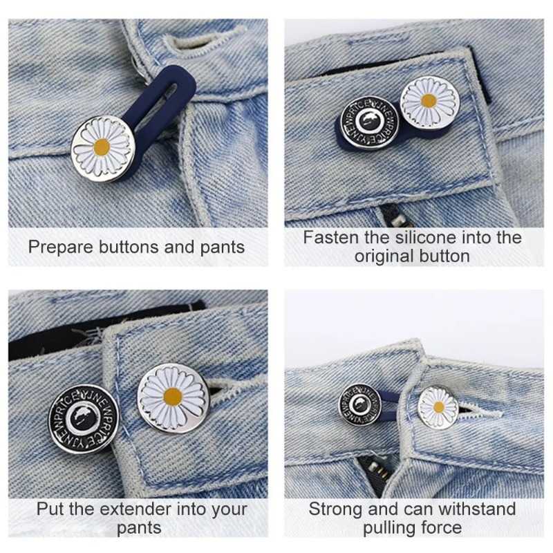 Metal Button Extender No Sewing Required Perfect For - Temu Australia