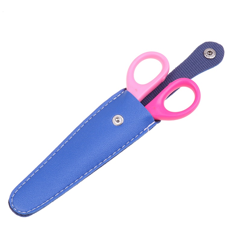 Scissors Sheathing Safety Pu Leather Scissors Cover Solid - Temu