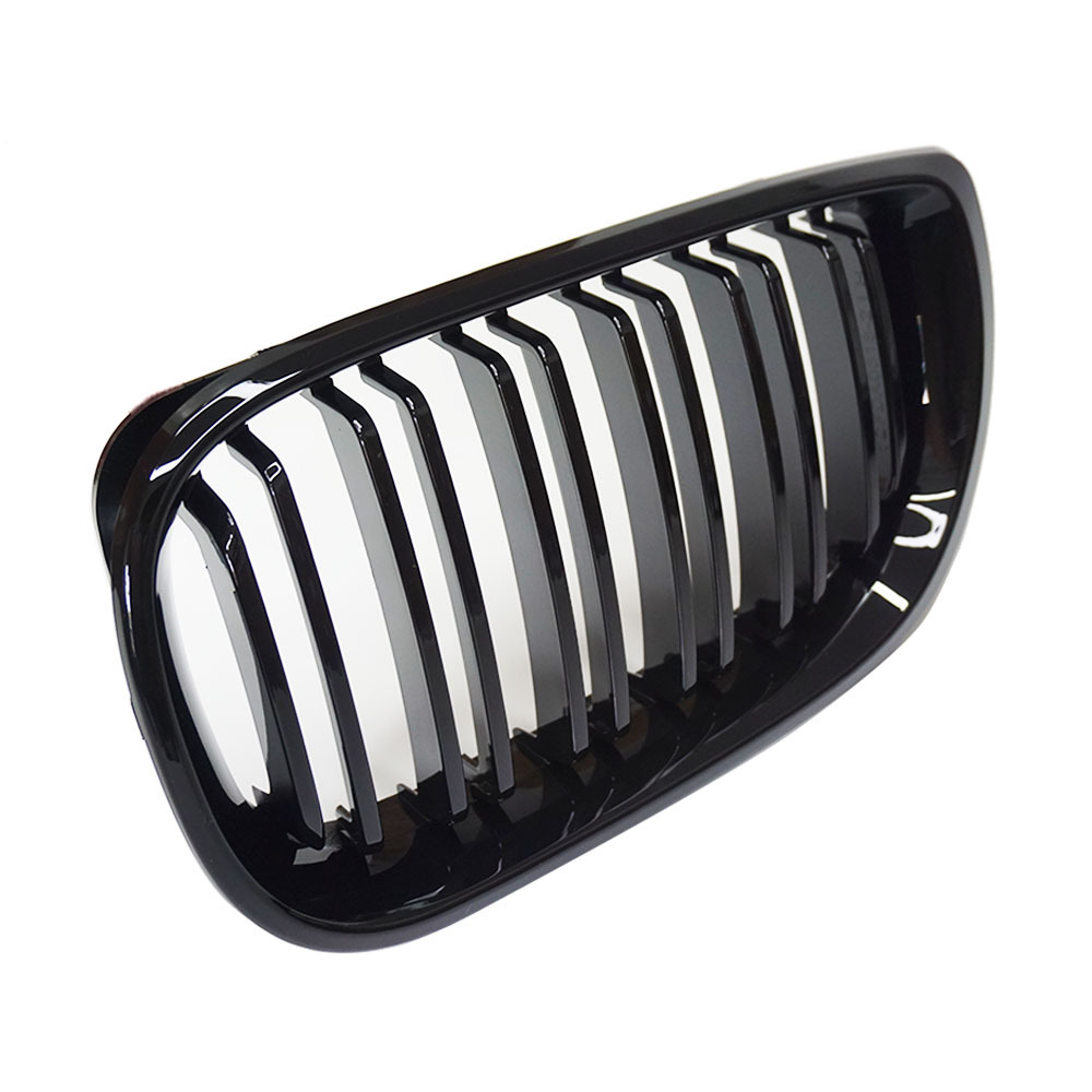 Gloss black Front Kidney Grille Slat Style Grill for For BMW E46 4