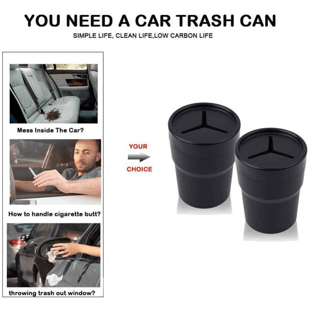 Car Trash Mini Car Trash Bin Lid Leakproof Car Garbage - Temu