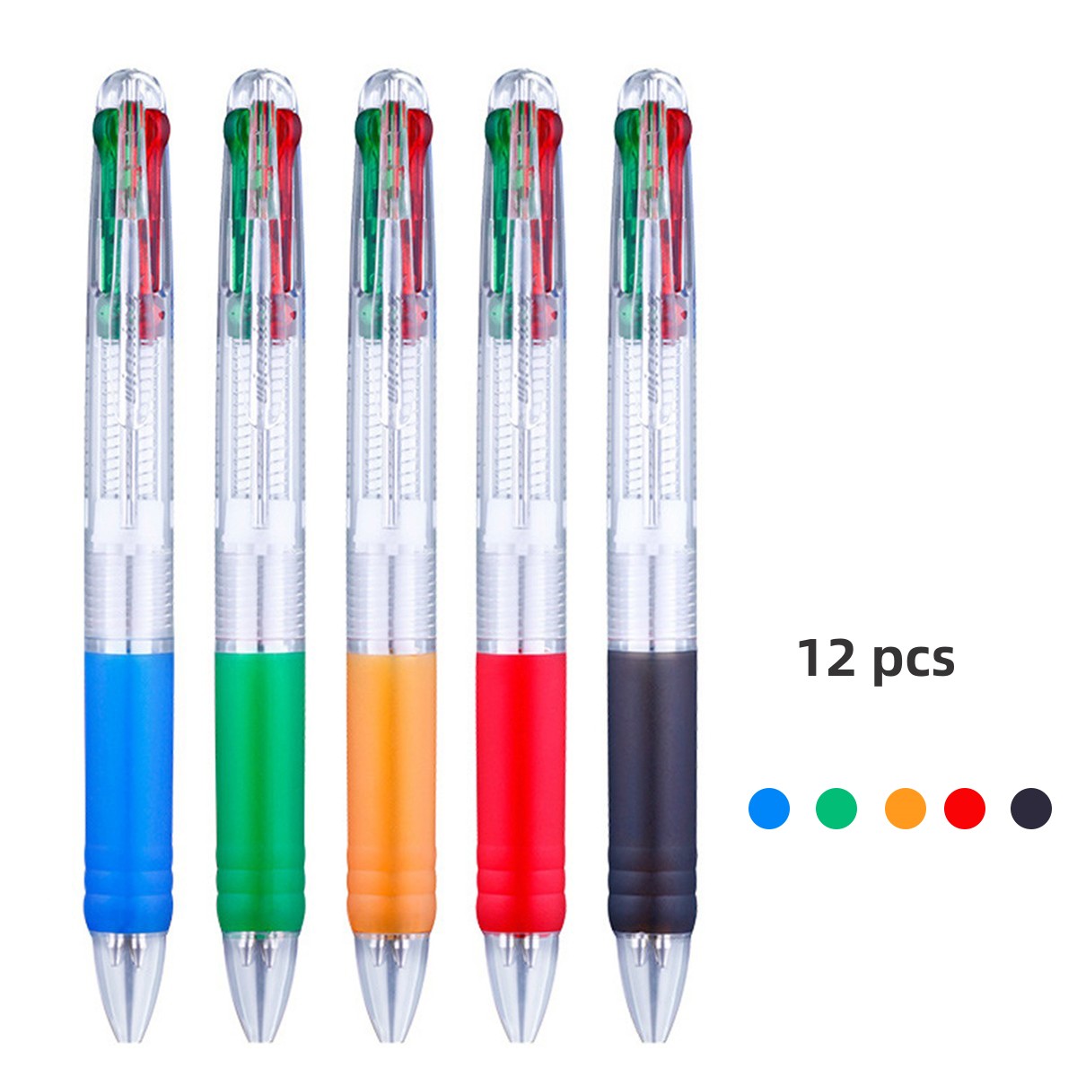  Bolígrafo multicolor de 0.020 in, 10 en 1 retráctil de color  para oficina, suministros escolares, estudiantes, niños, regalo, 6 unidades  : Productos de Oficina