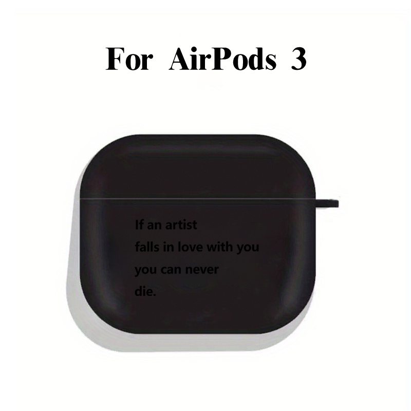 Funda Auriculares Gr ficos Negros En Ingl s Airpods1 2 Temu Chile