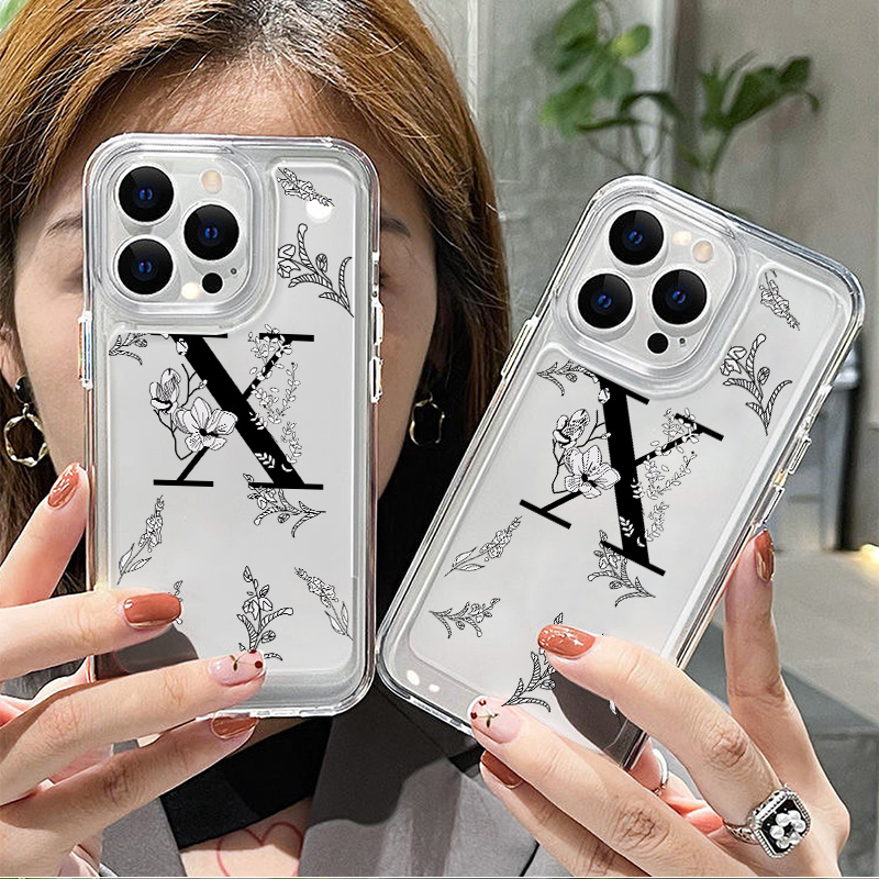 Letter X Graphic Luxury Shockproof Phone Case For Iphone 14 13 12