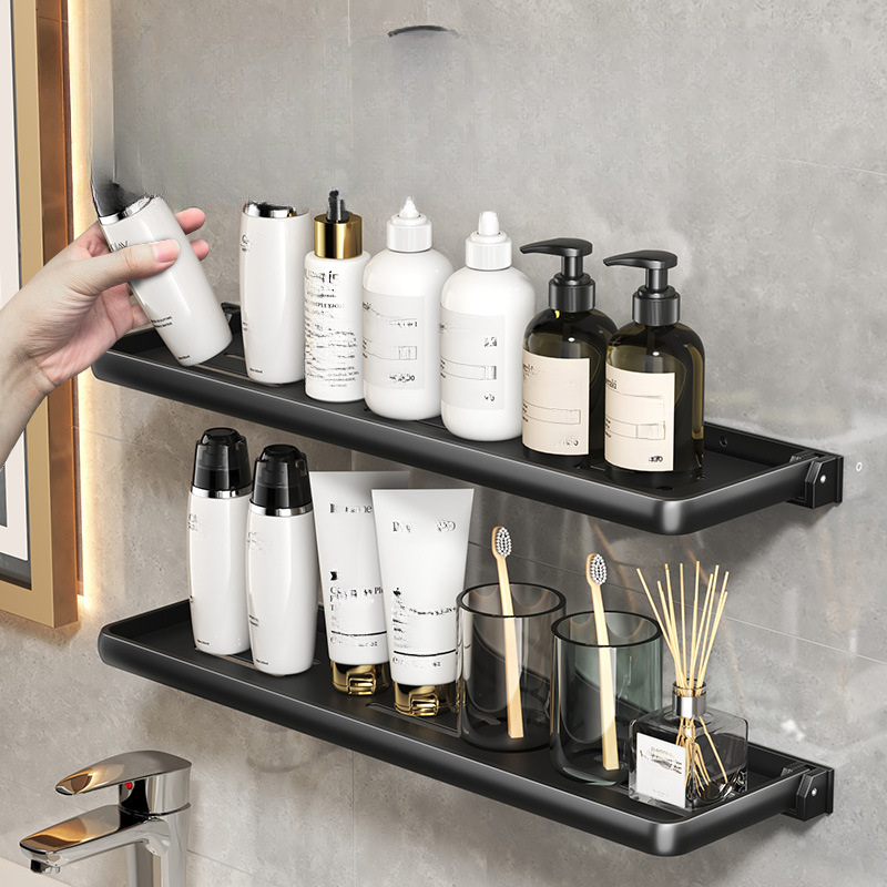 1pc Punch-free Bathroom Storage Rack For Cosmetics, Toiletries