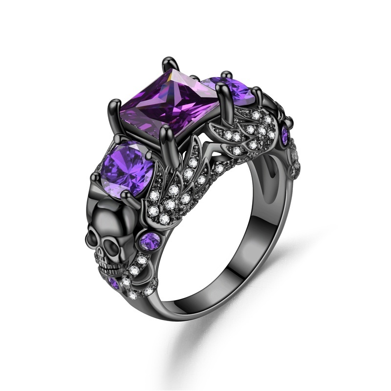 Purple skull hot sale engagement ring