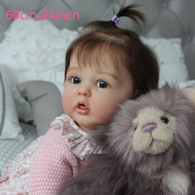 50/60CM Two Options Reborn Baby Doll Toddler Real Soft Touch