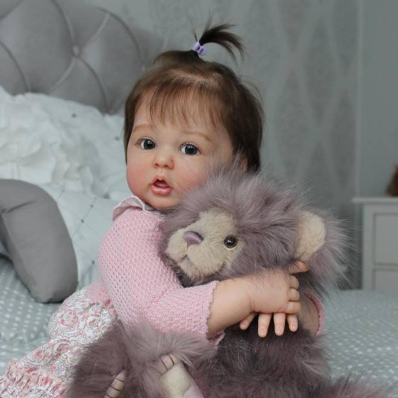 24 Handmade Soft Silicone Baby Reborn Doll - 3D Paint Skin & Vein - Perfect  Princess Toddler Girl Toy! , Halloween/Thanksgiving Day/Christmas gift