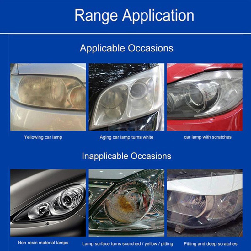 Car Headlight Lens Restoration Kit Repair Headlamp Restore Oxidation  Polishing