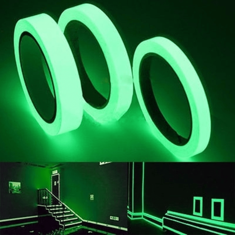 Reflektierendes PET-Leuchten im Dunkeln grüne leuchtende Notfall-Linien  Sicherheits-Heimdekorationen PVC-Band Nachtsicht-Warnband - Temu Germany