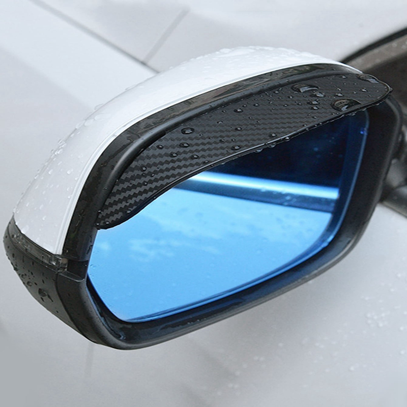 Car Side Rear View Mirror Rain Eyebrow Visor Carbon Fiber - Temu