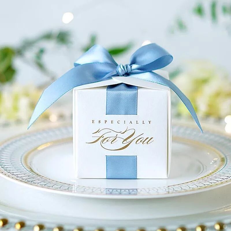  Cajas pequeñas para regalos, atractivas cajas de regalo,  exquisita decoración, envoltura de regalo para bodas, Navidad, cumpleaños,  día de San Valentín (azul HM2330409) : Salud y Hogar