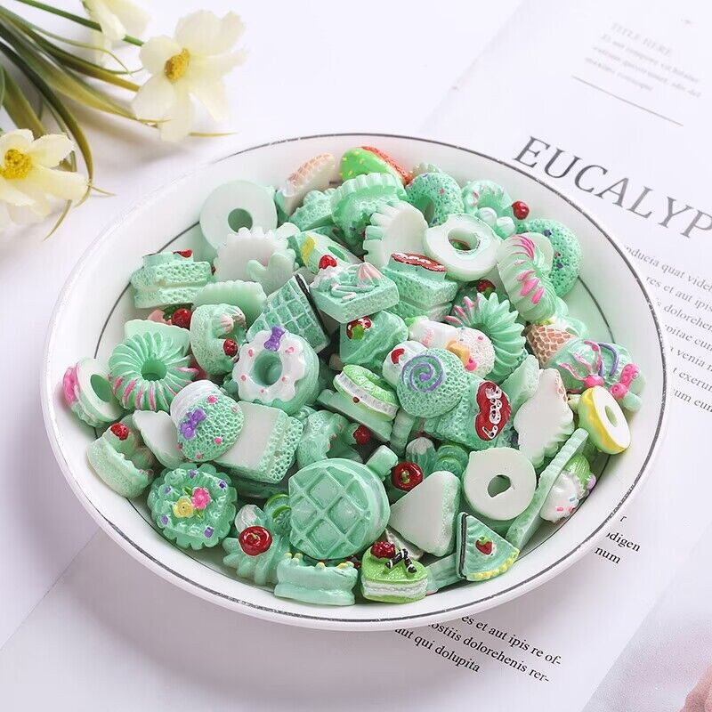 20pcs Kawaii Nail Arts Charms Donut/Ice Cream/Candy/Lollipop Mixed