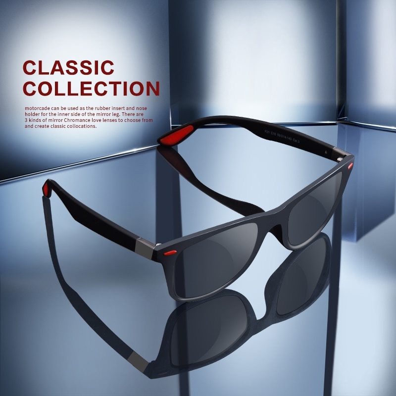 BRAND DESIGN Classic Polarized Sunglasses Men Women Driving Square