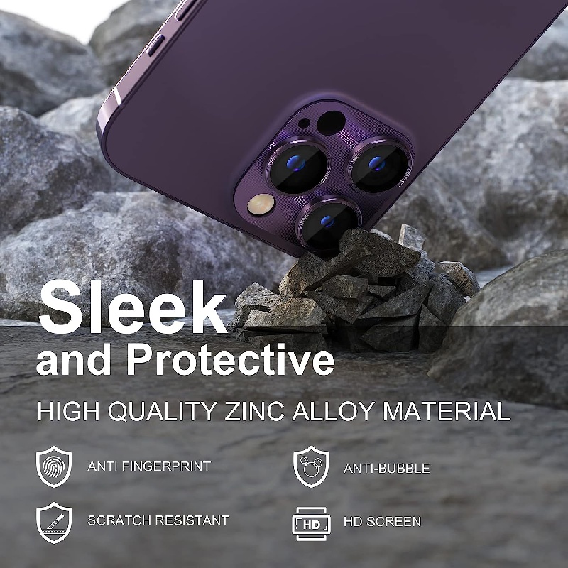 Protecteur d'écran iPhone 14 Pro Max + Lentille de caméra en verre de  protection