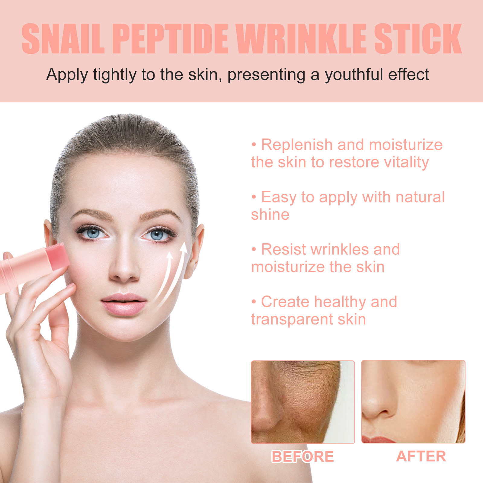 Snail Peptide Wrinkle Stick Reduce Fine Lines And Wrinkles Hydration