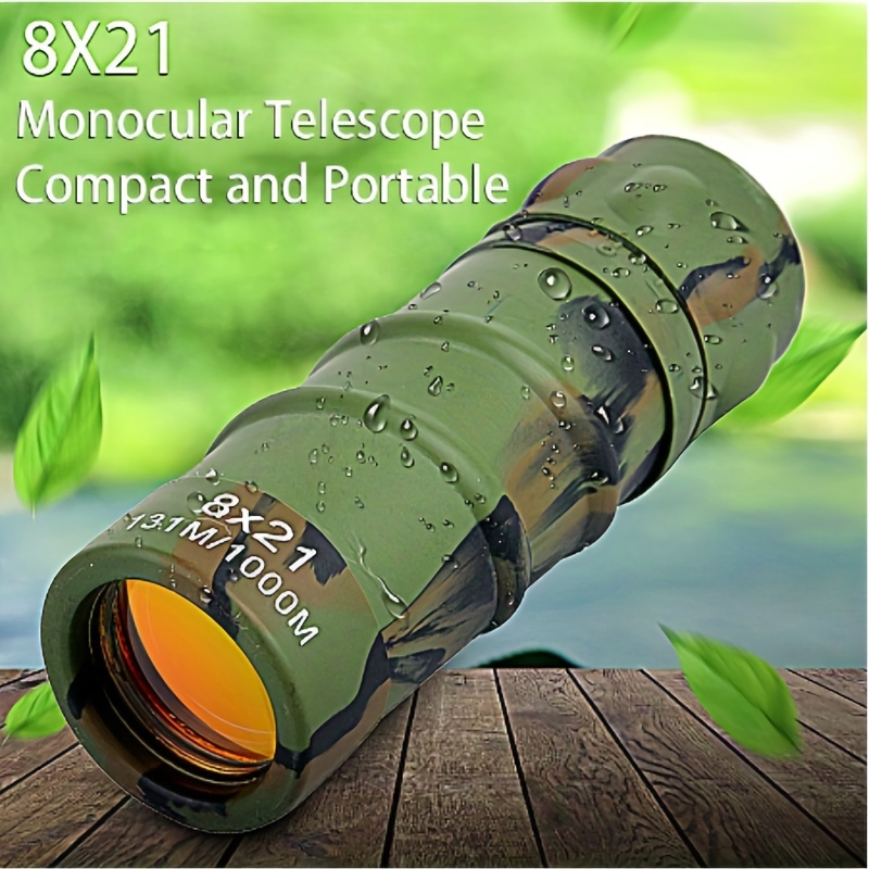 8X21 Outdoor Camping HD Optical Mini Monocular Telescope Scope Night Vision