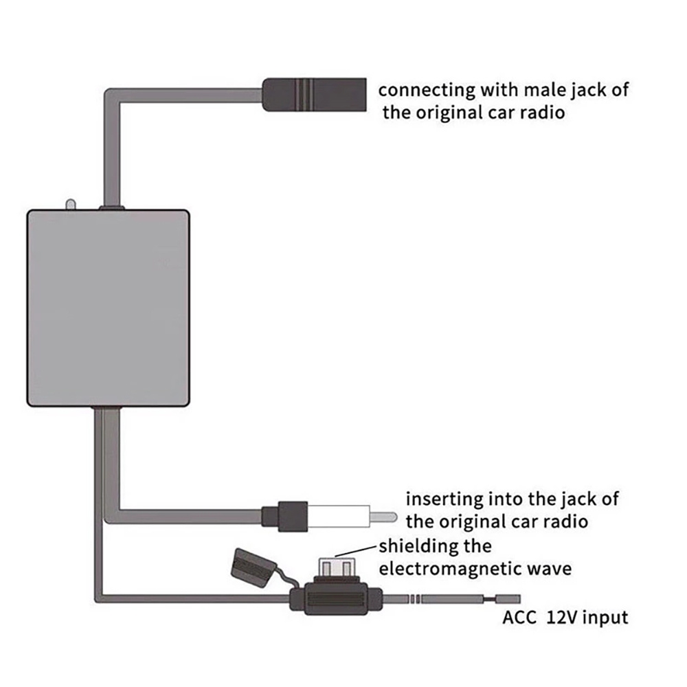 12v Universal Car Automobile Fm/ Radio Signal Amplifier Anti - Temu