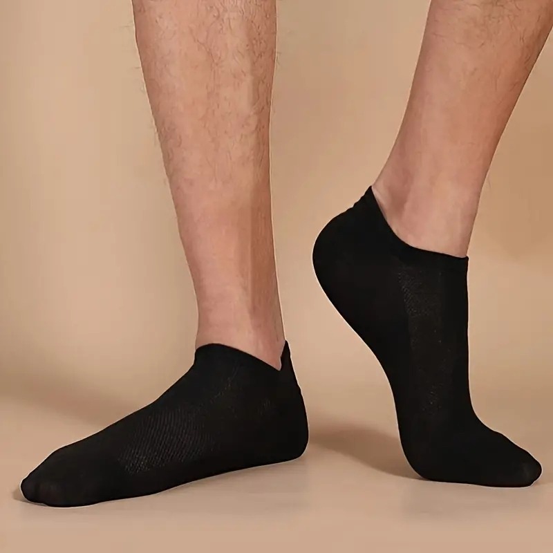 No Show Low Cut Ankle Mens Short Socks Casual Cotton Socks(5/10-Pack)
