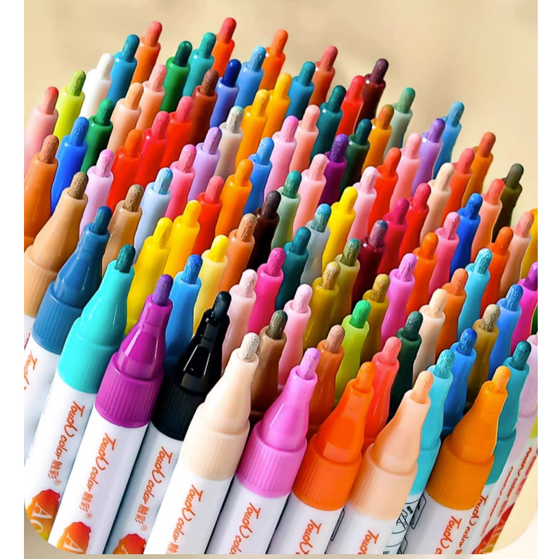 36 Colors Acrylic Paint Markers,brush Tip And Fine Tip (dual Tip) Paint  Markers, Paint Pen For Rock