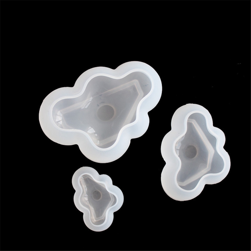 3pcs cloud shaped silicone mold for diy pudding chocolate   desserts     paste cupcake cake topper soap ice cream baking tools kitchen gadgets details 1