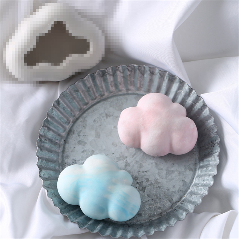 3pcs cloud shaped silicone mold for diy pudding chocolate   desserts     paste cupcake cake topper soap ice cream baking tools kitchen gadgets details 2