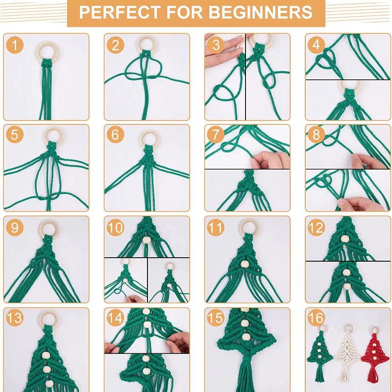 Christmas Tree Macrame Kit Diy Macrame Christmas Tree - Temu United Kingdom