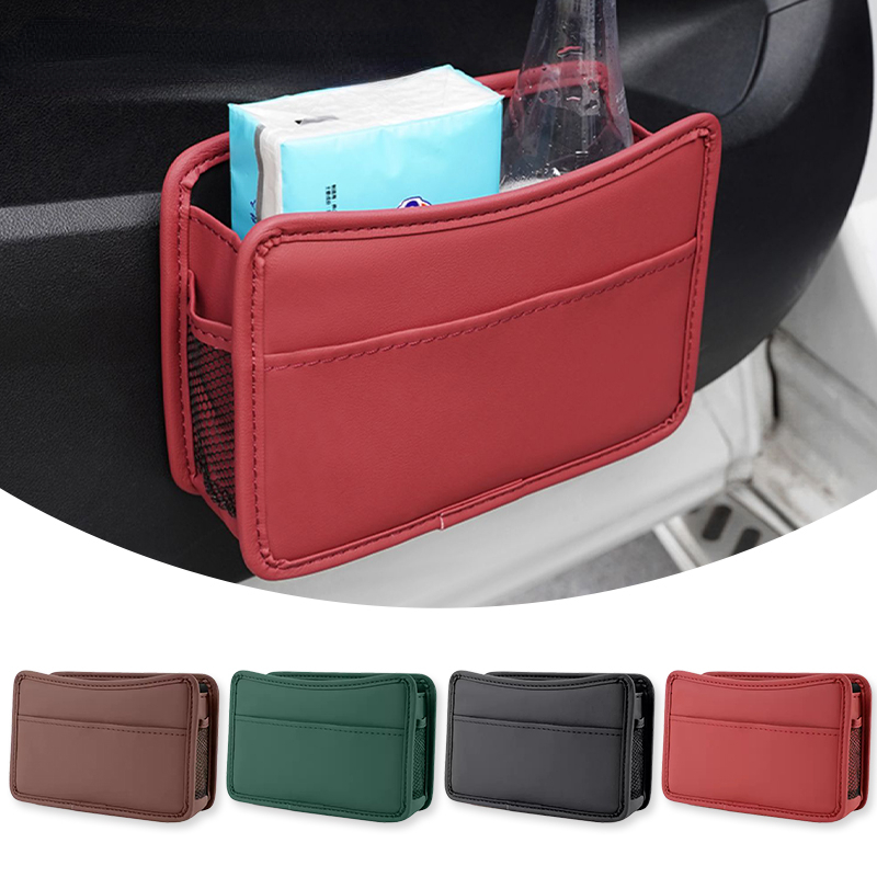 Pu Leather Car Organizer Box Auto Storage Bag Front Seat Back Pocket Oxford  Cloth Waterproof With Folding Table For Pad Drink - Stowing Tidying -  AliExpress