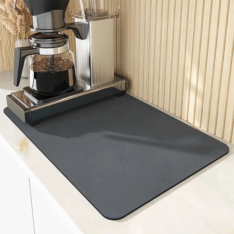 1pc, Coffee Maker Mat For Kitchen Counter Protector, Rubber Padded,  Absorbent Dish Drying Mat, Super Absorbent Anti-slip Coffee Mat, Absorbent  Coffee