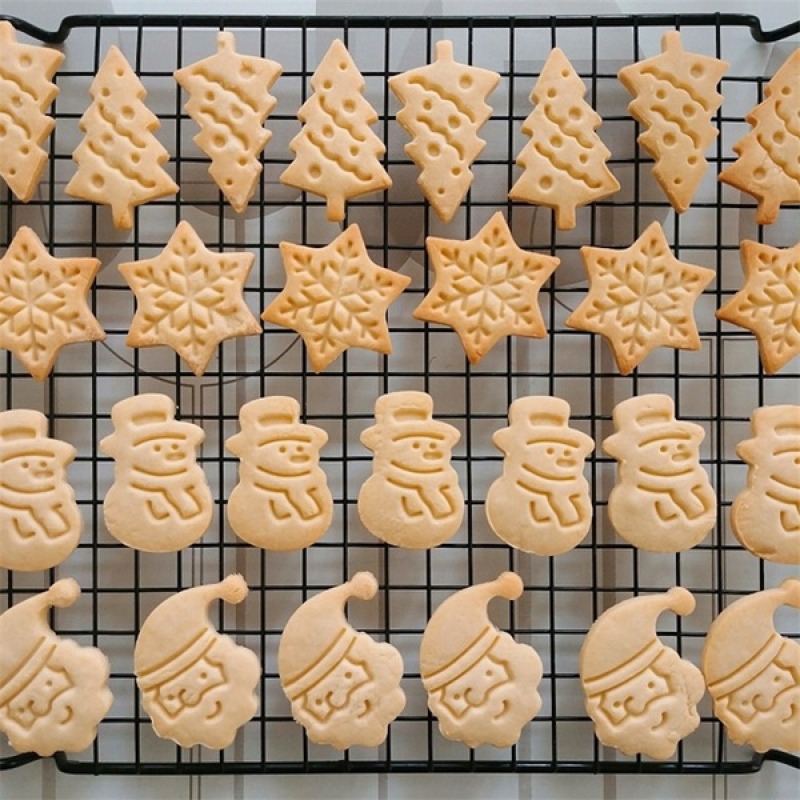 5 moldes para galletas de Navidad, cortadores de acero inoxidable, árbol de  Navidad * de nieve, muñeco de nieve, molde para hornear con forma de r