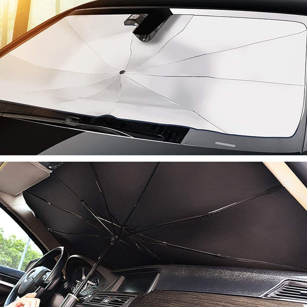 Auto-Windschutzscheiben-Sonnenschutz, Auto-Sonnenschutz, Regenschirm,  Windschutzscheiben-Abdeckung, Faltbar, Wärmeisolierung, Sonnenschutz,  Auto-UV-Sc