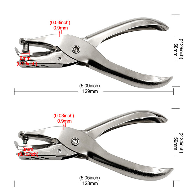 4 Paper Punch Plier Scissor Single Hand Hole Office Metal Puncher Scra —  AllTopBargains
