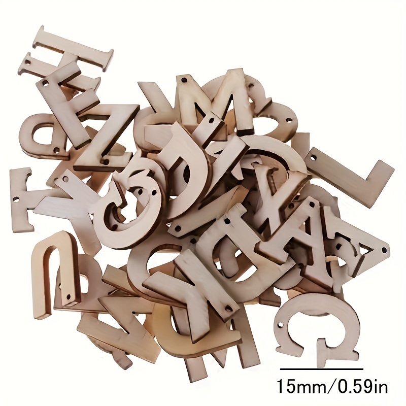 26 English Alphabet Wood Chips Diy Children's Early Temu