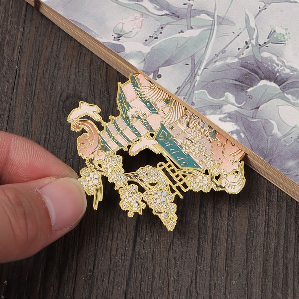 Chinese Style Brass Bookmark Tassel Pendant Retro Book Clip