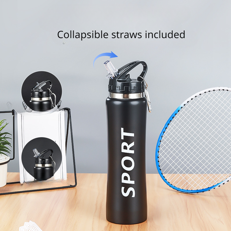 STEADY Thermos-Cup With Straw Water Bottle 304 Stainless Steel