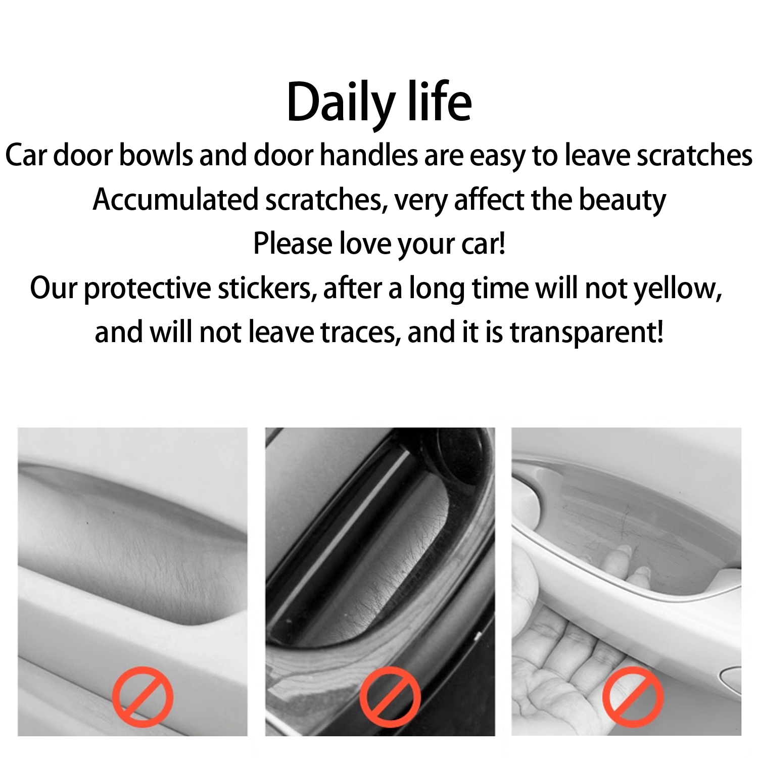 8 Stück Autotürschale Anti-Kratz-Aufkleber Unsichtbarer Transparenter  Türschalengriff-Schutzaufkleber Farbe Anti-Kratz-Aufkleber
