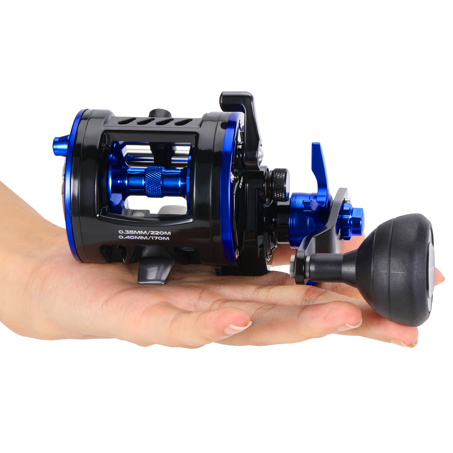 1pc Aluminum Alloy Trolling Reel For Saltwater, 5.1:1 Gear Ratio 3+1 BB  Right Hand Fishing Reels For Boat Fishing Ocean Fishing