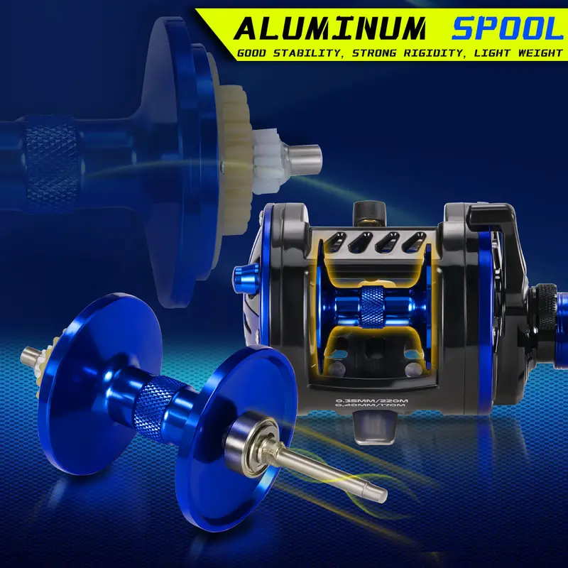 Aluminum Alloy Trolling Reel Saltwater 5.1:1 Gear Ratio 3+1 - Temu